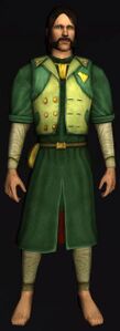 Short Dwarf-make Robe - Turquoise dye