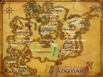 Map of Angmar Named Creatures