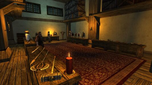 Shirts and weapons for sale in Lalia's Market