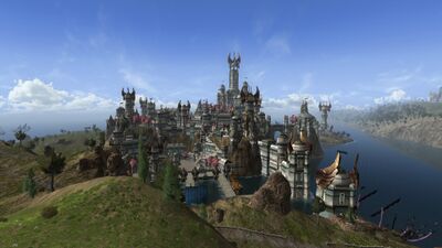 The city of Dol Amroth is located on the southwestern side of Cobas Haven.
