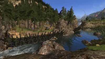In the Havens of Belfalas, the river is fed by two more tributaries as it passes the corsair warcamp of Makham Mijann.