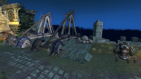 Trebuchets primed to repel invaders