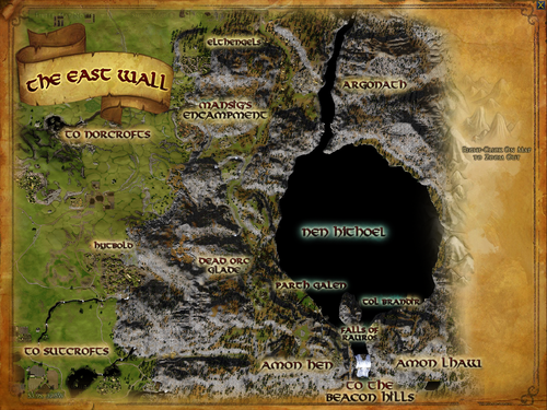 Topographic map of the East Wall