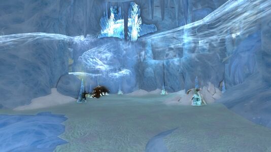 Necromantic magic flowing further up the glacier