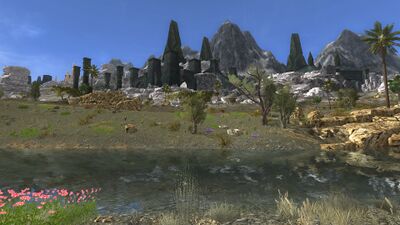 The river passes within sight of the great structures of Gadim-ûn.