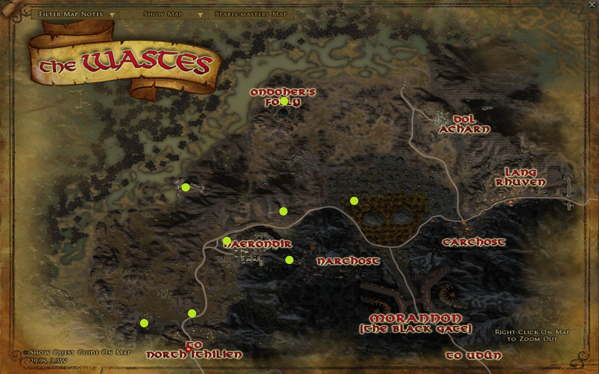 Интерактивная карта lotro