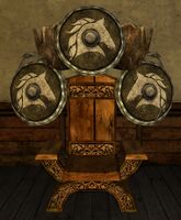 Rohirric Chair and Three Shields