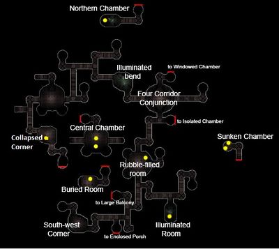 Map of Delotham with treasures -- click for larger image