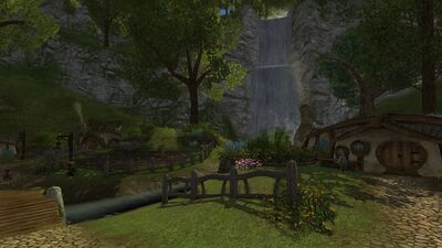 Waterfall behind Hobbit smials