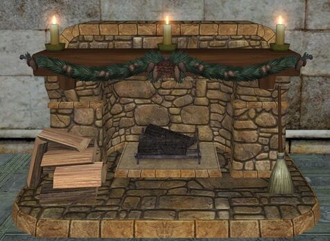 Cozy Yule Fireplace (unlit)