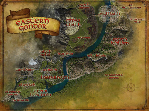 Eastern Gondor map