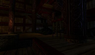 Ground floor, looking across the head of the hall