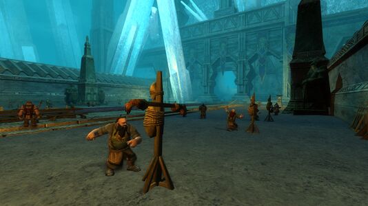 Dwarf-guards training in the garrison