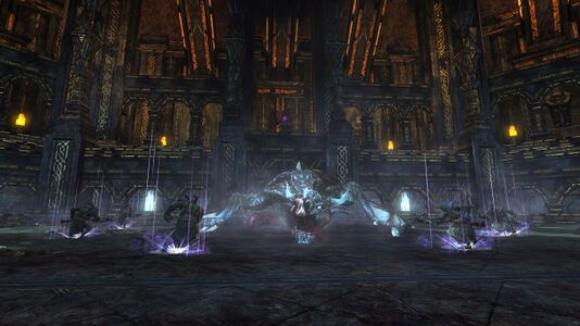 Hobgoblin necromancers raising the wight of Vethúg Wintermind