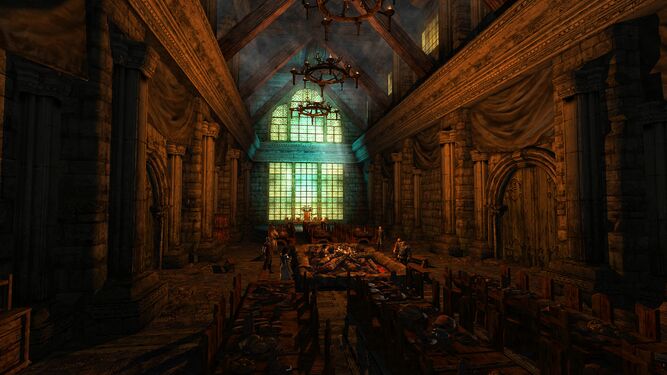 Fasthálla's Feast-hall, in the days of Fram.