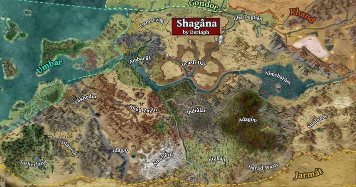 Shagâna, a fan-map by Deriaph