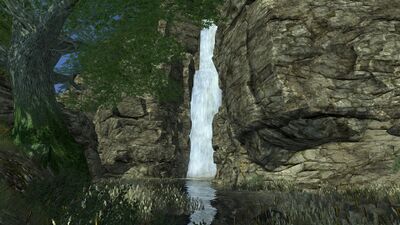 The fourth source waterfall brings even more water to its flow.