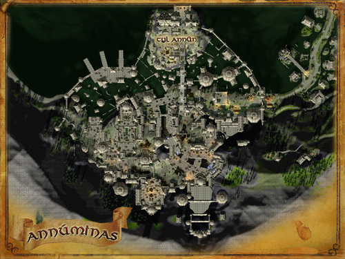 Topographic map of Annúminas