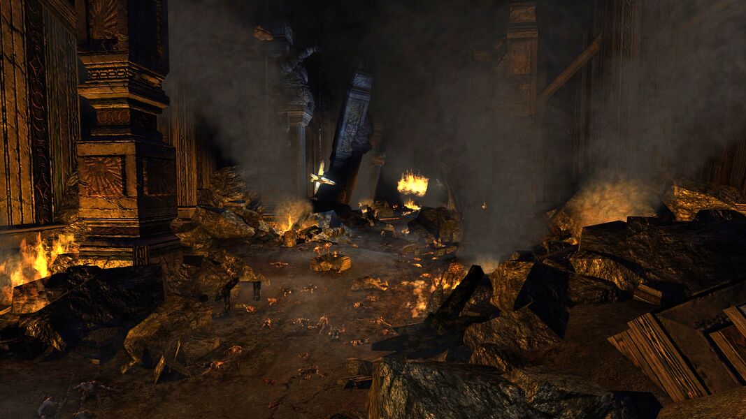 The First Hall, during the flight of the Iron Garrison from Moria
