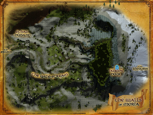Topographic map of the Walls of Moria