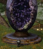 Hobbit standing near the base of the geode