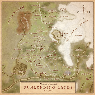 Dunlending land map by Yuudachi Houteishiki