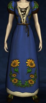 Short-sleeved Sunflower Dress