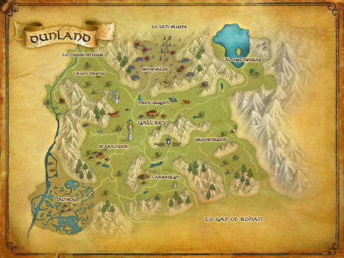 Map of Dunland