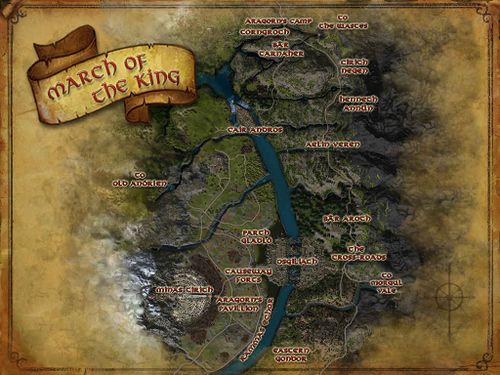 Map after the battle of Pelennor Fields