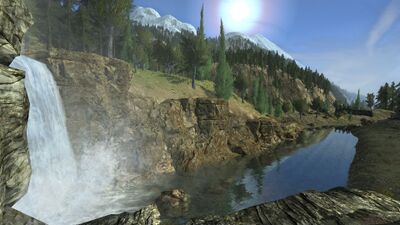 The river's last waterfall is a short distance away from the Morthond confluence.