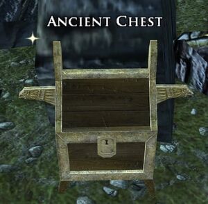 An aged chest.