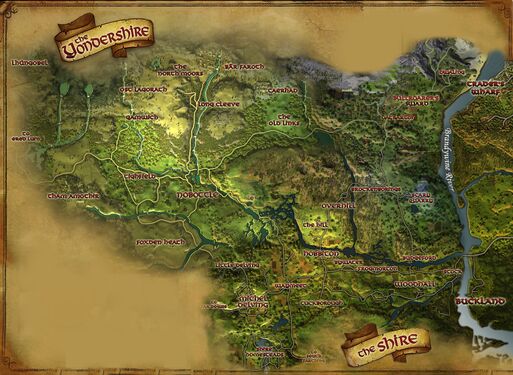 Map of the Shire including Yondershire