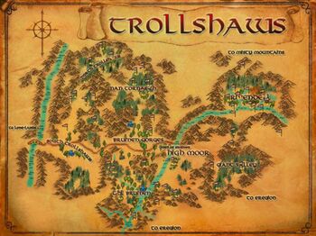 Map of The Trollshaws POIs