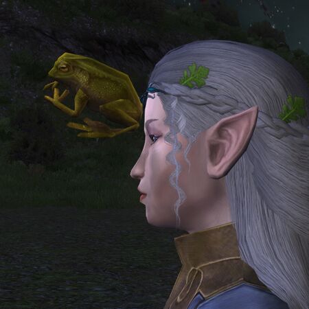 Frog effect, sans hat (Must be equipped, but cosmetically overridden)
