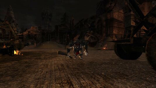 Thrug attacking in the Court of Anárion