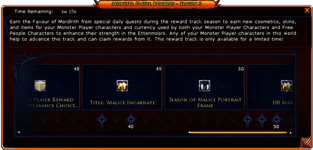 Monster Player Rewards - Season 3